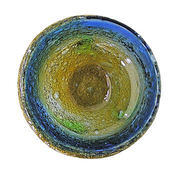 稲嶺盛吉（宙吹ガラス工房 虹）作 泡ぐいのみ